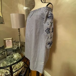 As You Wish Dress - Stripes and Floral Stiching